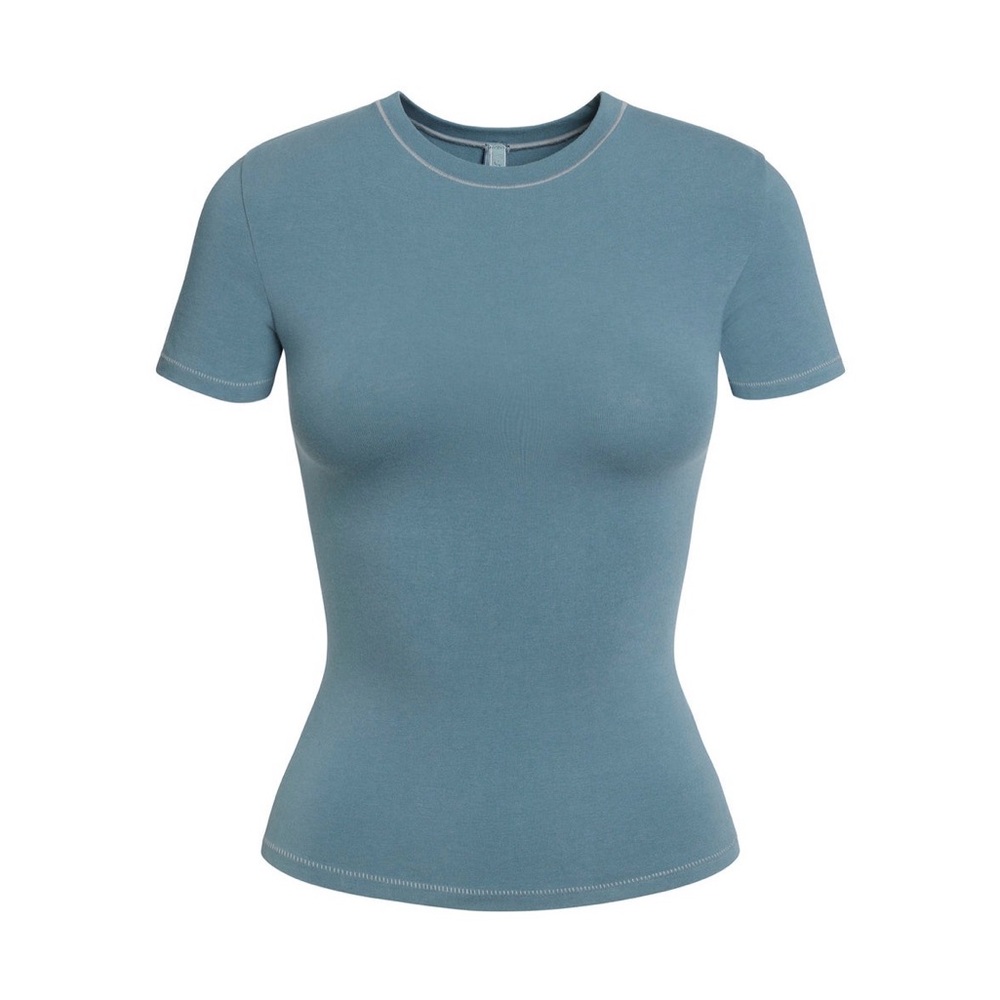SKIMS Cotton Jersey Short Sleeve in Kyanite - XS
